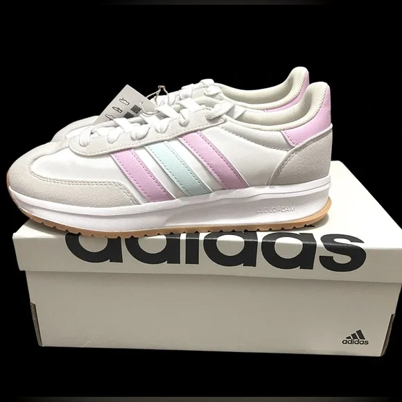 🌟🌟🌼NIB ADIDAS RUN 70’s 2.0 J. Women's White and Pastel Sneakers - Picture 3 of 10